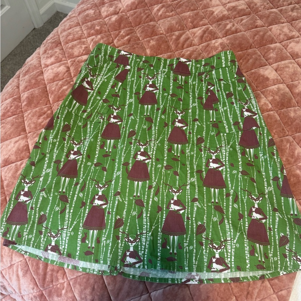 Retro Deer Crazy Skirt Unique size Medium Women
